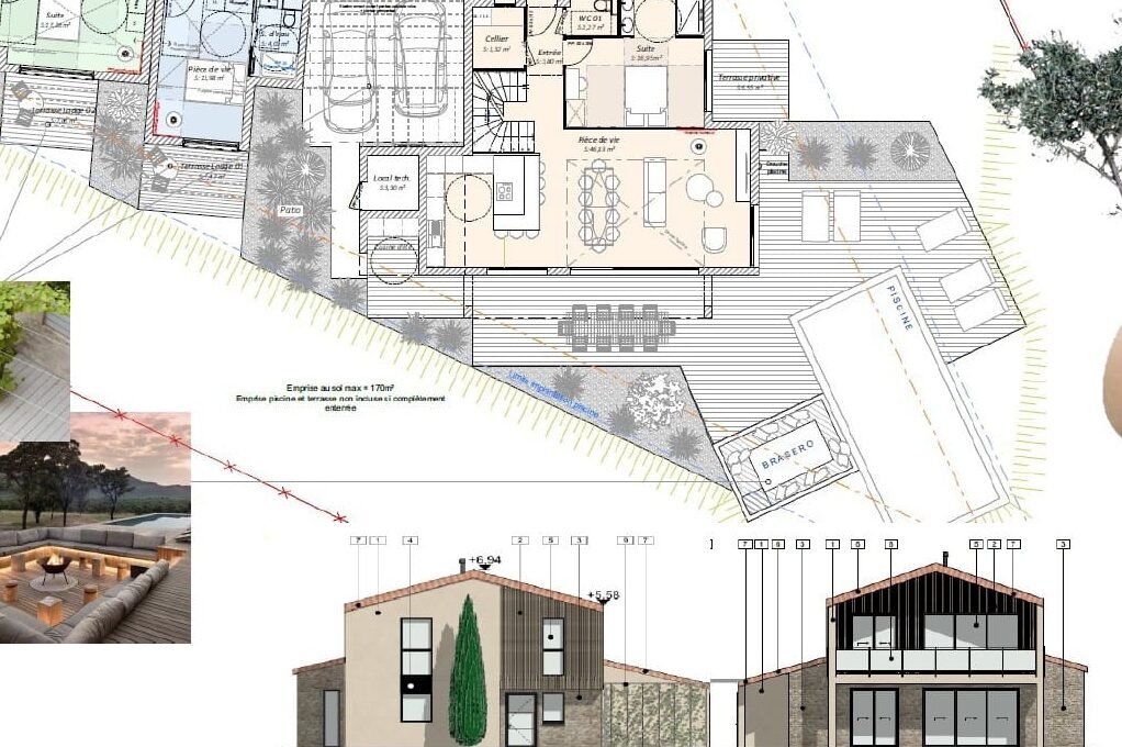 Eco domaine plan & élévations